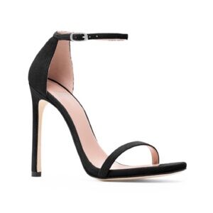 Stuart Weitzman The Nudist Sandal black‎ Stilettos Sz 8.5